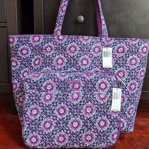 Lilac Medallion Vera Bradley Grand Iconic Tote